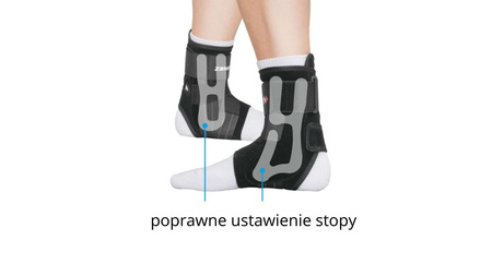 STABILIZATOR STAWU SKOKOWEGO ZAMST A1 Rozm. S, Lewy