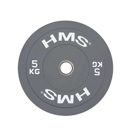 HMS CBR05 - 17-61-020 - GRAY Talerz olimpijski Bumper 5 kg gray