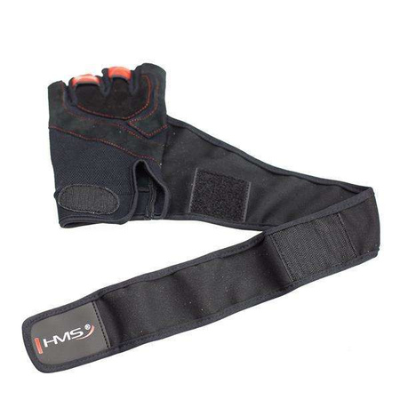 HMS RST01 BLACK/RED - 17-63-207 - Rękawice na siłownie, rozm. L
