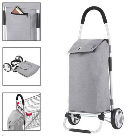 CRUISER Classic Premium - 604360 - Wózek zakupowy składany, szary