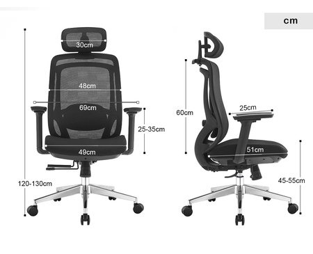Fotel biurowy ergonomiczny Rosa 2.0 czarny ANGEL