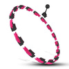 ZESTAW HULA HOP MAGNETYCZNY BLACK/PINK HHM16 Z LICZNIKIEM HMS + PAS WYSZCZUPLAJĄCY BR163 BLACK