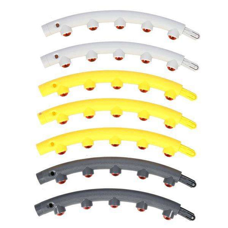 HMS HHP005 - 17-44-505 - Hula Hop masujący z magnesami 85 cm grey-yellow