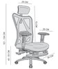 Fotel ergonomiczny ANGEL biurowy obrotowy eurOpa plus z podnóżkiem