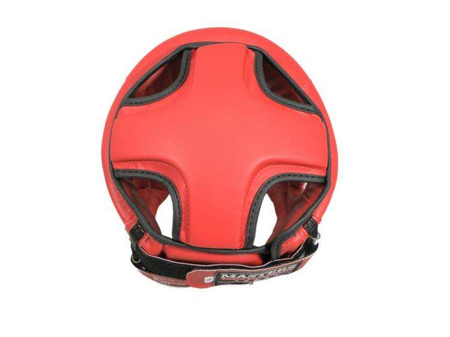 Kask bokserski KTOP-PU (WAKO APPROVED), czerwony, rozm. M
