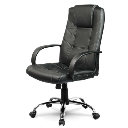 Fotel biurowy skórzany Eago EG-221 czarny
