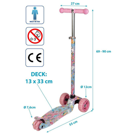 HULAJNOGA 3 KOŁOWA  BALANSOWA ENERO MAXI UNICORN