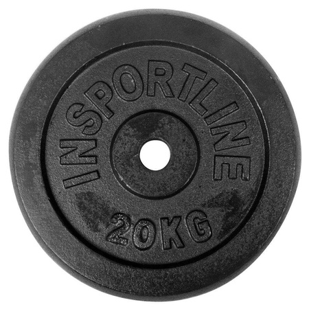 Żeliwne obciążenie talerz do sztangi 30mm inSPORTline Castblack 20 kg