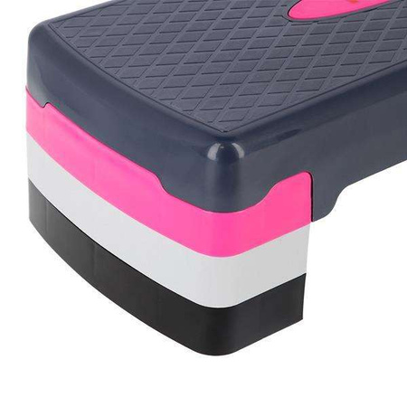 HMS AS002 PINK/GREY - 17-44-006 - Step do aerobiku 