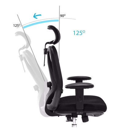 Fotel ergonomiczny ANGEL biurowy obrotowy eurOpa plus z podnóżkiem