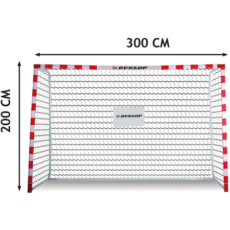 BRAMKA DO PIŁKI NOŻEJ Z SIATKĄ 300x200x110CM ALLROUND DUNLOP