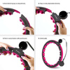 ZESTAW HULA HOP MAGNETYCZNY BLACK/PINK HHM16 Z LICZNIKIEM HMS + PAS WYSZCZUPLAJĄCY BR163 BLACK