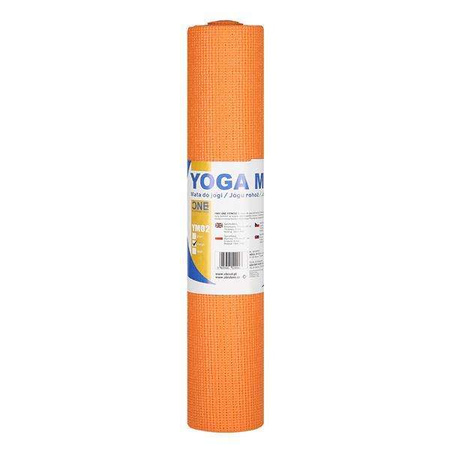 ONE FITNESS YM02 ORANGE - 17-44-203 - Mata do yogi 173x61x0,6cm 