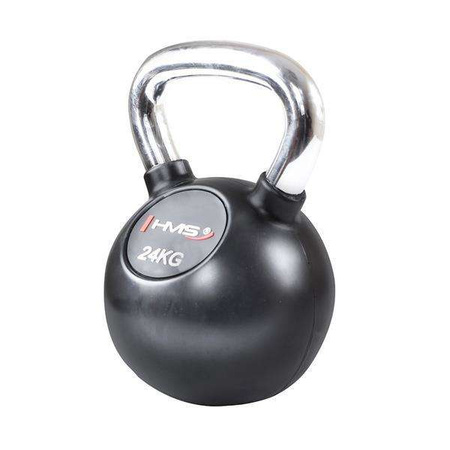 HMS KGC-24 - 17-64-057 - Kettlebell guma z chromowaną rączką 24kg