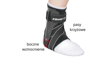 STABILIZATOR STAWU SKOKOWEGO ZAMST A2-DX Rozm. S, Prawy