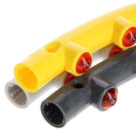 HMS HHP005 - 17-44-505 - Hula Hop masujący z magnesami 85 cm grey-yellow