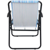 KRZESŁO TURYSTYCZNE Z PODŁOKIETNIKAMI 52x44x75CM SKŁADANE BLUE LINES