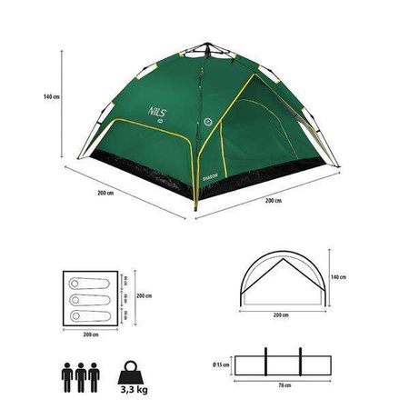 NC7819 ZIELONY NAMIOT SHADOW NILS CAMP