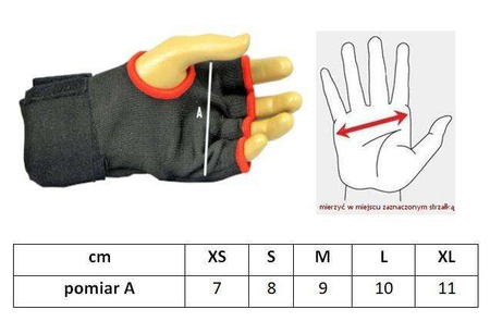 Bandaże bokserskie żelowe BBŻ-1, rozm. XL