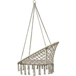 HAMAK AŻUROWY FOTEL WISZĄCY BOCIANIE GNIAZDO 80x60CM ECRU