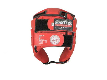 Kask bokserski KTOP-PU (WAKO APPROVED), czerwony, rozm. M