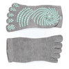 GAIAM - 63707 - Skarpetki antypoślizgowe do jogi, szare, dwupak