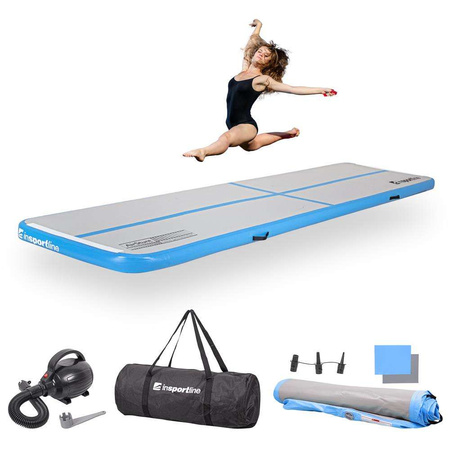 Pompowana mata do ćwiczeń Airtrack inSPORTline Airstunt 400x100x10 cm