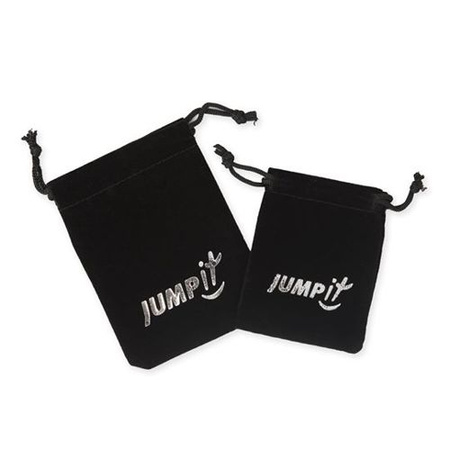 Czarna bransoletka z zawieszką JUMPit + woreczek