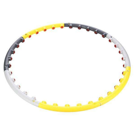 HMS HHP005 - 17-44-505 - Hula Hop masujący z magnesami 85 cm grey-yellow