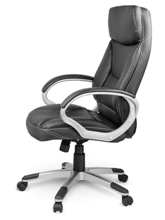 Fotel biurowy skórzany Eago EG-223 czarny