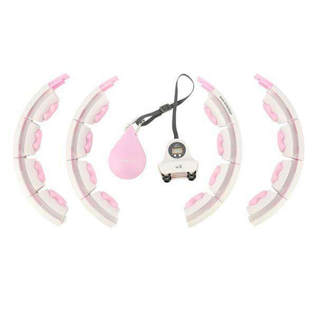 ZESTAW HULA HOP HHW06 PINK Z PIŁKĄ GRAWITACYJNĄ I LICZNIKIEM HMS + PAS BR163 BLACK