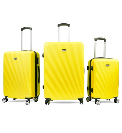 Aga Travel Zestaw walizek podróżnych MR4653 Żółty