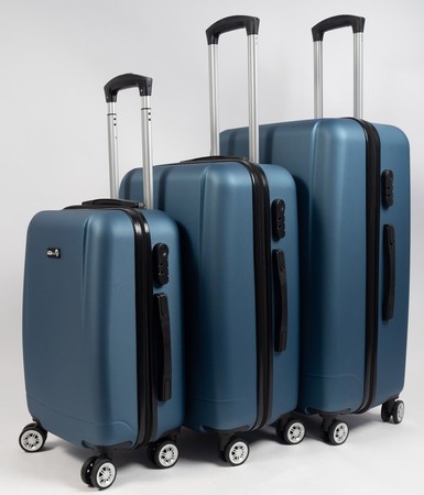 Aga Travel Zestaw walizek podróżnych MR4656 Ciemnoniebieski