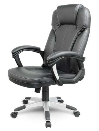 Fotel biurowy skórzany Eago EG-222 czarny
