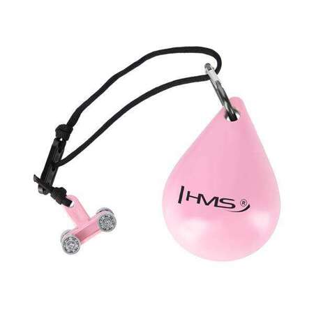 ZESTAW HULA HOP HHW11 LIGHT PINK Z WYPUSTKAMI I OBCIĄŻNIKIEM + PAS BR163 BLACK PLUS SIZE HMS