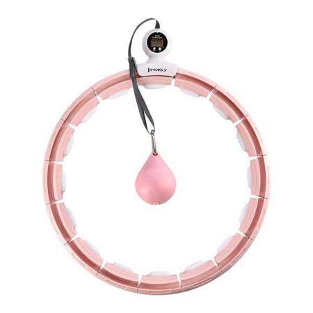 ZESTAW HULA HOP MAGNETYCZNY PINK HHM15 Z LICZNIKIEM HMS + PAS WYSZCZUPLAJĄCY BR163 RED