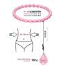 ZESTAW HULA HOP HHW11 LIGHT PINK Z WYPUSTKAMI I OBCIĄŻNIKIEM + PAS BR163 BLACK PLUS SIZE HMS